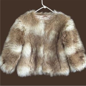 Like New Boston Proper Faux Fur Jacket Size Small